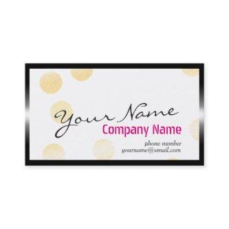 Confetti Modern Gold Dot with Black Metal Frame