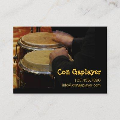 congaplayer's hands on instrument