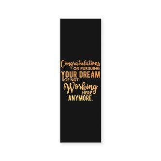 Congratulations on Pursuing Your Dream Loyalty Card