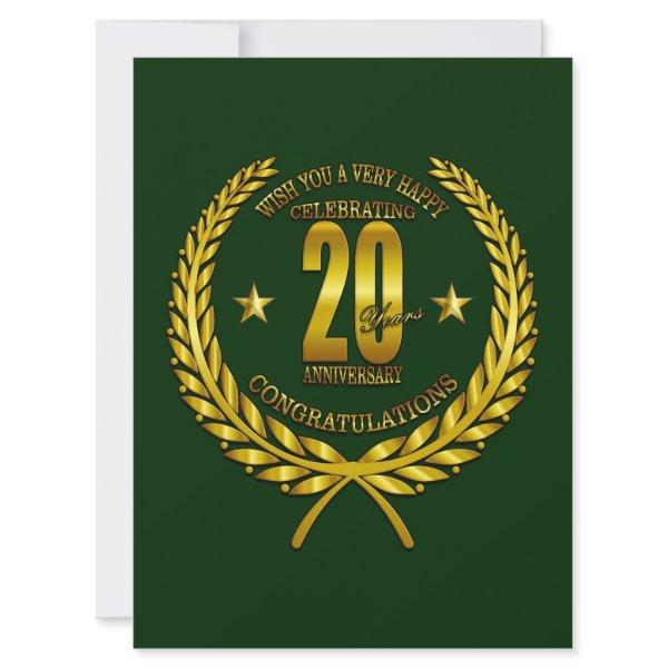 Congratulations to the 20th Anniversary