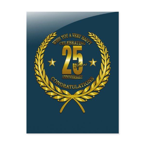 Congratulations to the 25th Anniversary Postcard