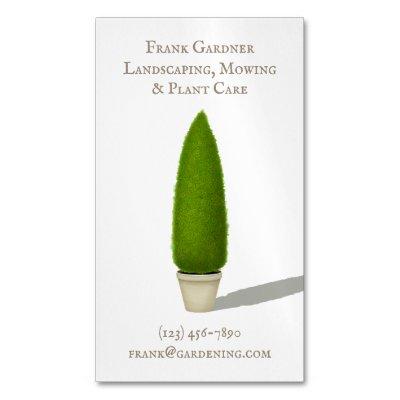 Conical Topiary Traditional Garden Charm  Business  Magnet