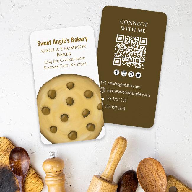 Connect With Me | QR Code Simple Bakery Cookie