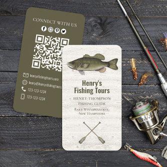 Connect With Me | QR Code Simple Fisherman Fishing