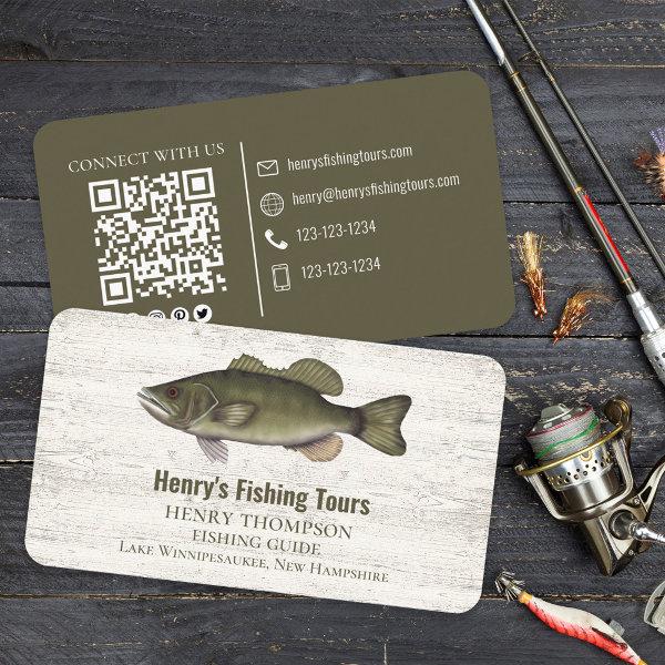 Connect With Me | QR Code Simple Fisherman Fishing