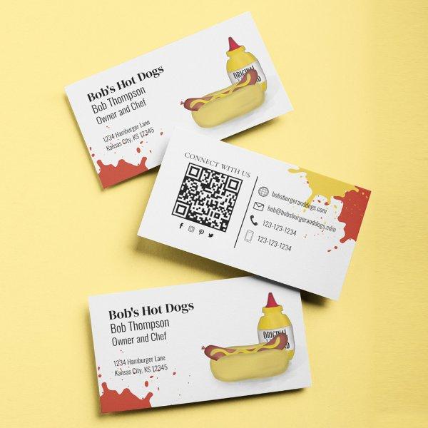 Connect With Me QR Code Simple Hot Dog