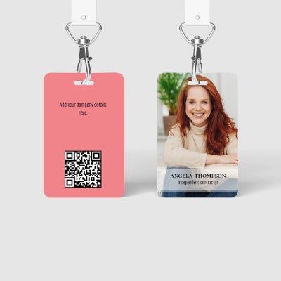 Connect With Me | QR Code Simple Modern Photo Badge