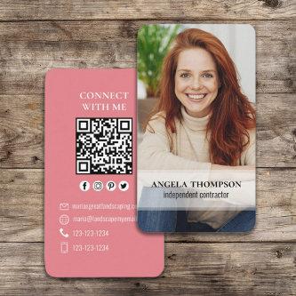 Connect With Me | QR Code Simple Modern Photo