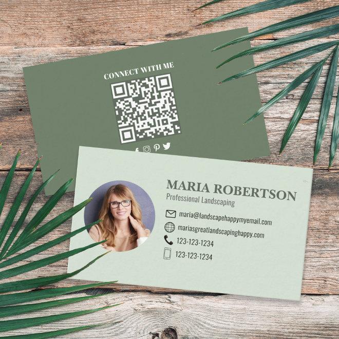 Connect with Me | QR Code Social Media Palm Leaves