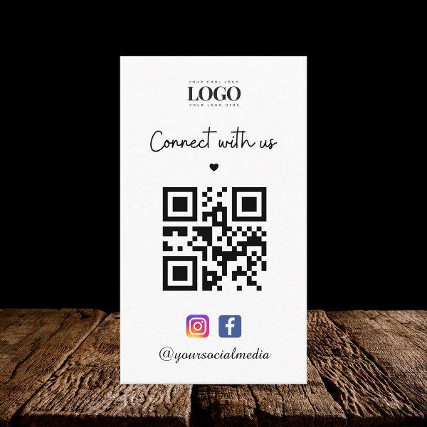 Connect with Us Heart Instagram Facebook QR Code