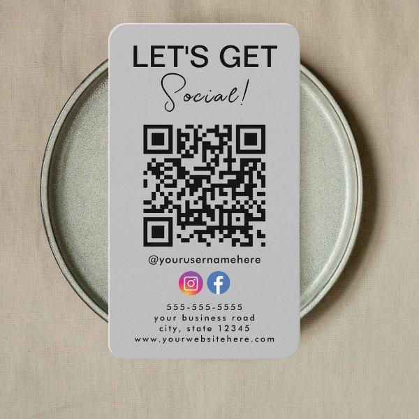 Connect with us Instagram Facebook Logo Qr Code
