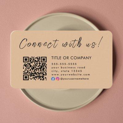 Connect with us Instagram Facebook Qr Code