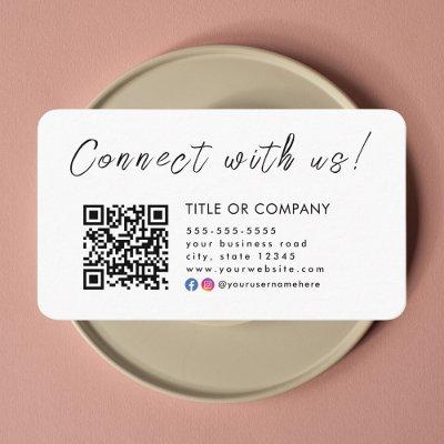 Connect with us Instagram Facebook Qr Code