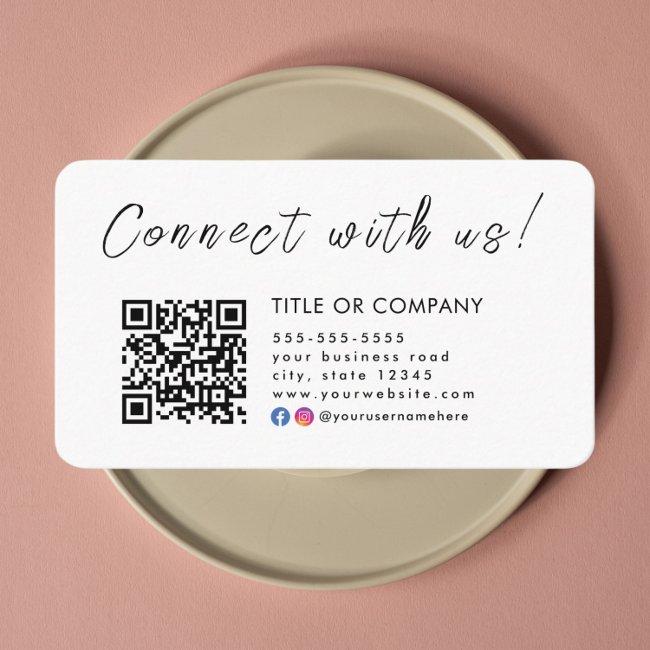 Connect with us Instagram Facebook Qr Code