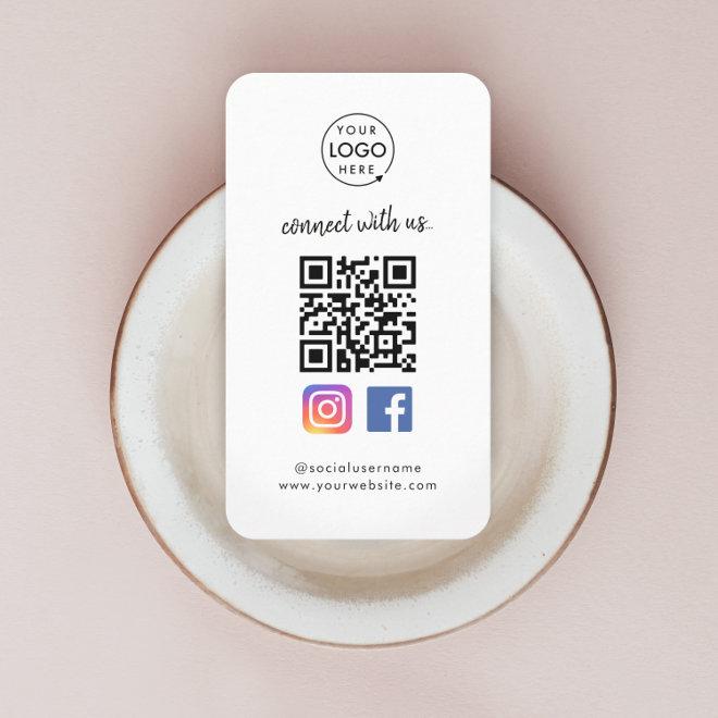 Connect with us Instagram Facebook Social Media QR