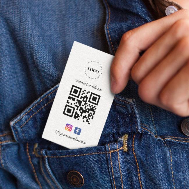 Connect with Us Logo Instagram Facebook QR Code