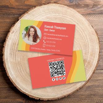 Connect With Us | Modern Photo Colorful QR Code