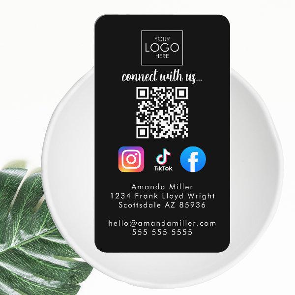 Connect With Us Modern Social Media QR Code Cool