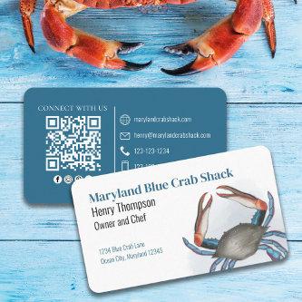 Connect With Us | QR Code Blue Crab Coastal Sea