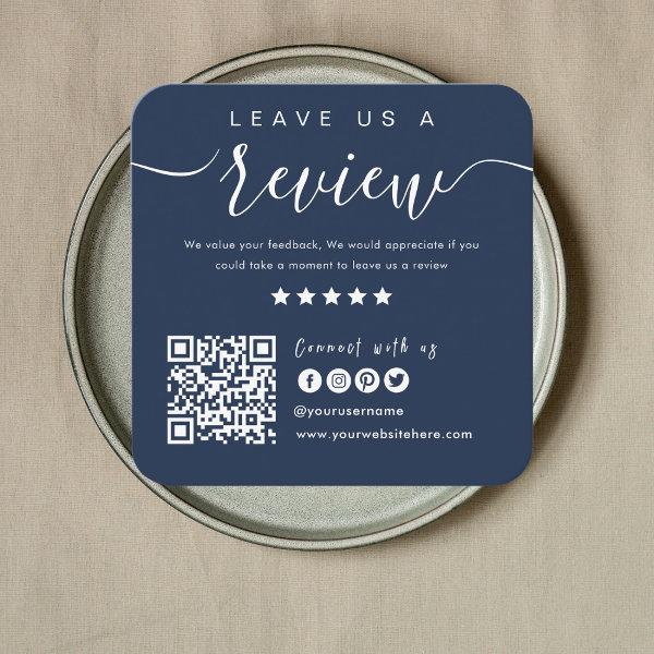 Connect With Us QR Code | Leave Us A Review Modern Square