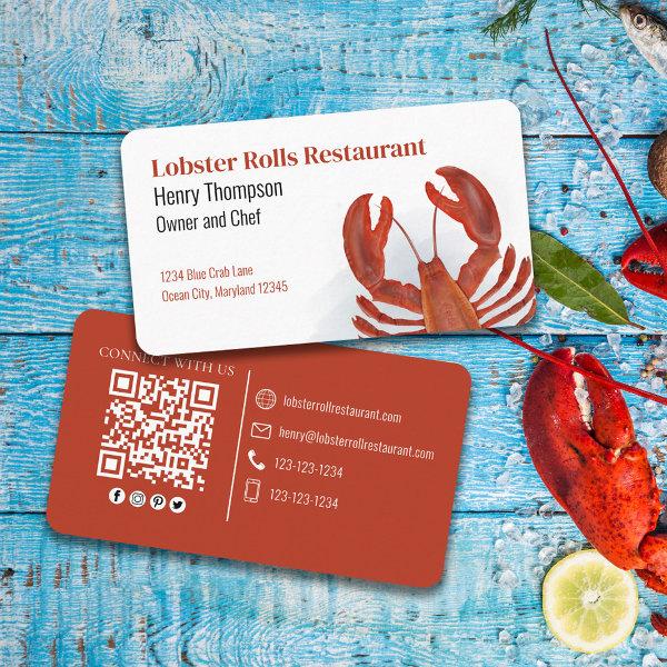 Connect With Us | QR Code Lobster Coastal Sea