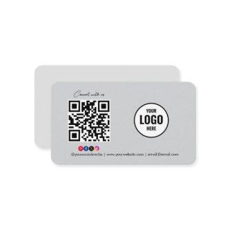 Connect with us Social Media QR Code Black Busines
