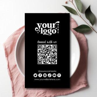 Connect with us Social Media QR Code Black