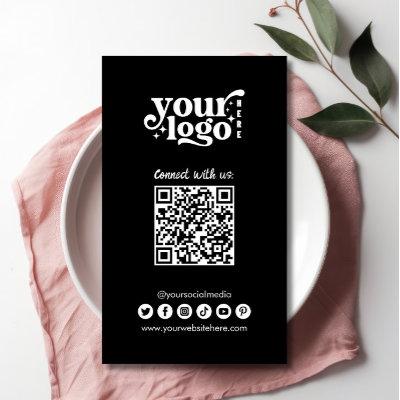 Connect with us Social Media QR Code Black