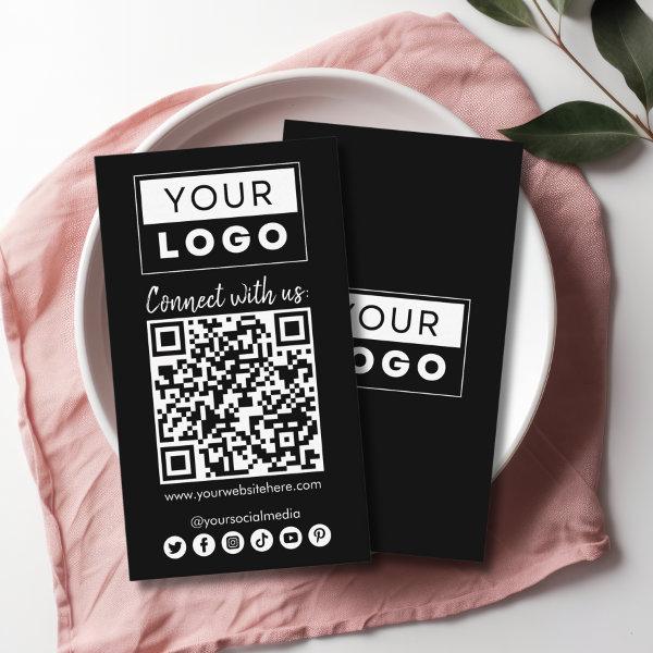Connect with us Social Media QR Code Black