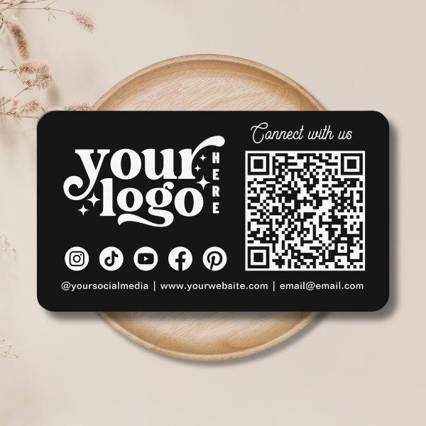 Connect with us Social Media QR Code Black