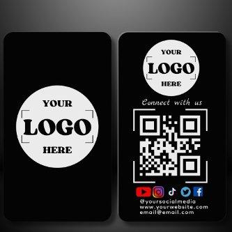 Connect with us Social Media QR Code Black