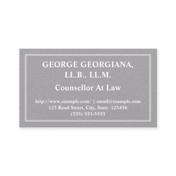Conservative Counsellor At Law