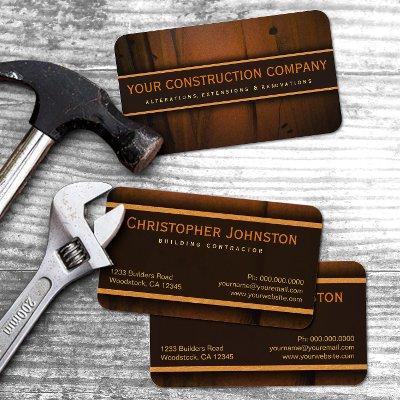 Construction Builder Contractor Faux Pine Wood