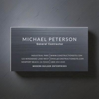 Construction Builder Developer Brushed Steel Blue