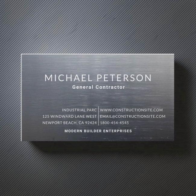 Construction Builder Developer Brushed Steel Dark
