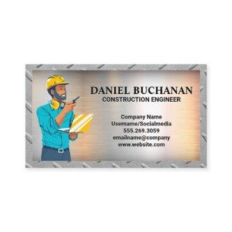Construction Engineer | Metal Background