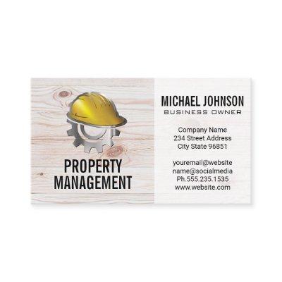 Construction Hard Hat Logo | Wood