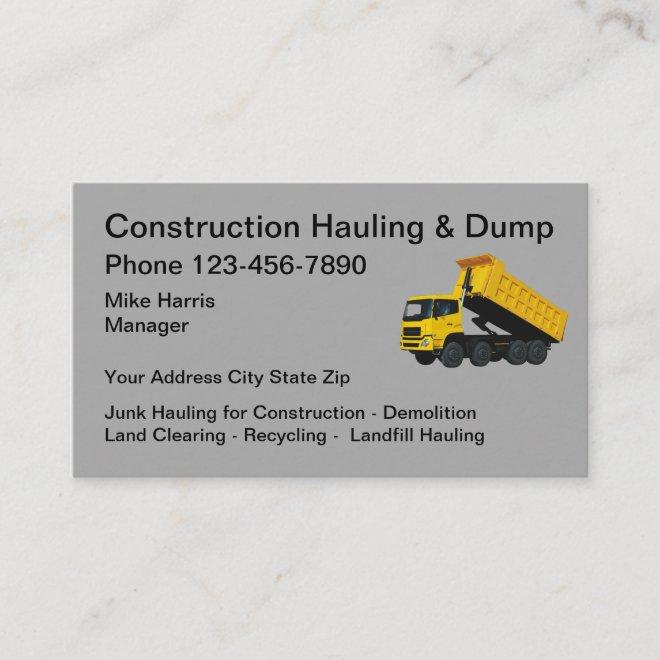 Construction Hauling Dump Truck