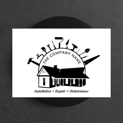 Construction Home Repair service Black & White