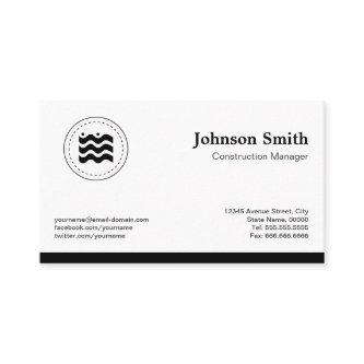 Construction Manager Black White Changeable Logo