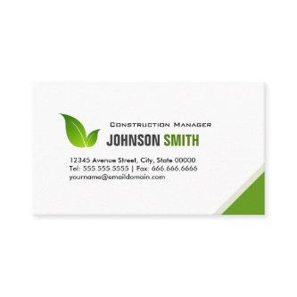 Construction Manager - Elegant Modern Green