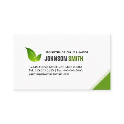 Construction Manager - Elegant Modern Green