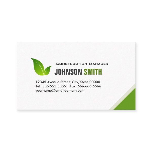 Construction Manager - Elegant Modern Green