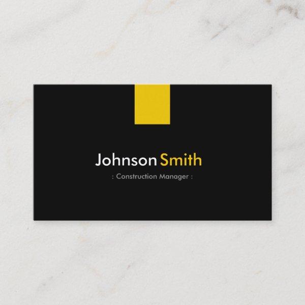 Construction Manager - Modern Amber Yellow