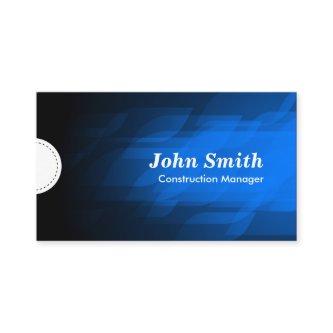 Construction Manager - Modern Dark Blue