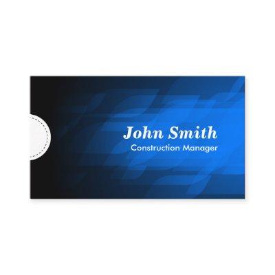 Construction Manager - Modern Dark Blue