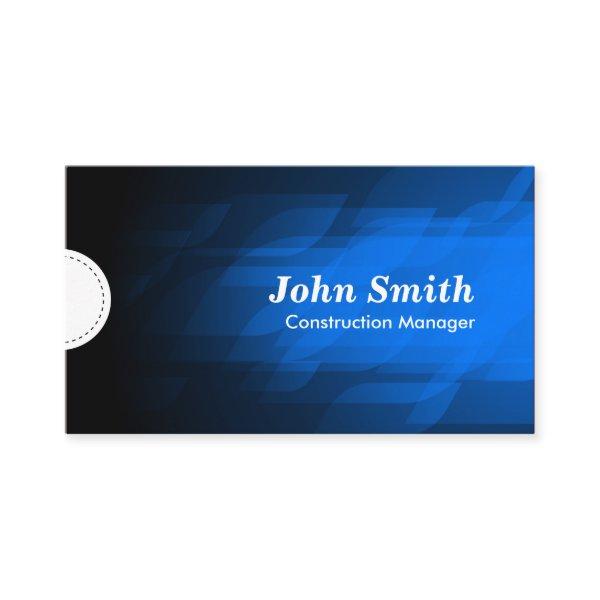 Construction Manager - Modern Dark Blue
