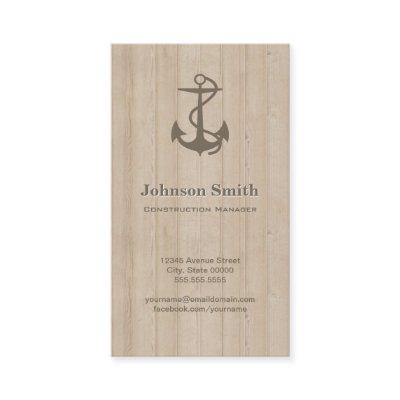 Construction Manager - Nautical Anchor Wood