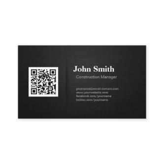 Construction Manager - Premium Black QR Code