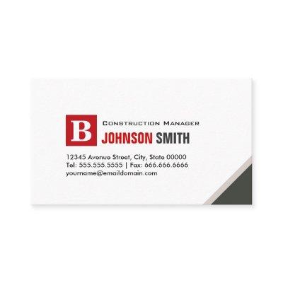 Construction Manager - Simple Chic Red